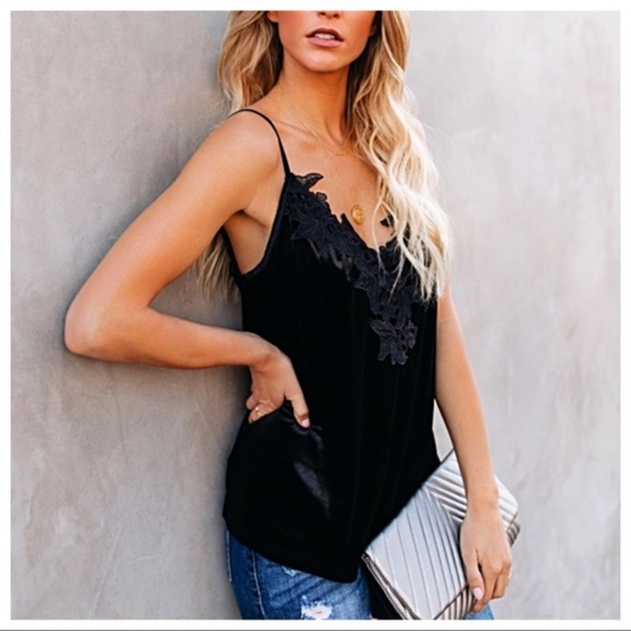 LAST 1 ! Whimsical Velvet Cami Tank - Picture 3 of 5